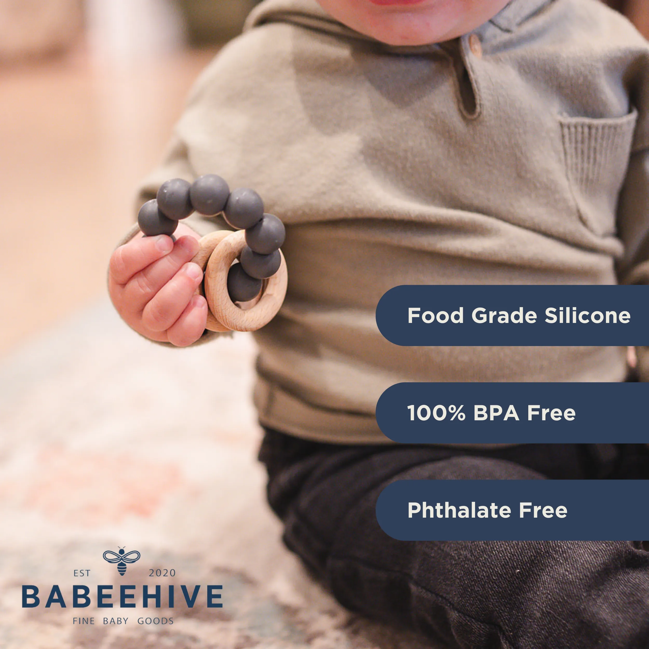 Babeehive Goods Clay Teething Ring