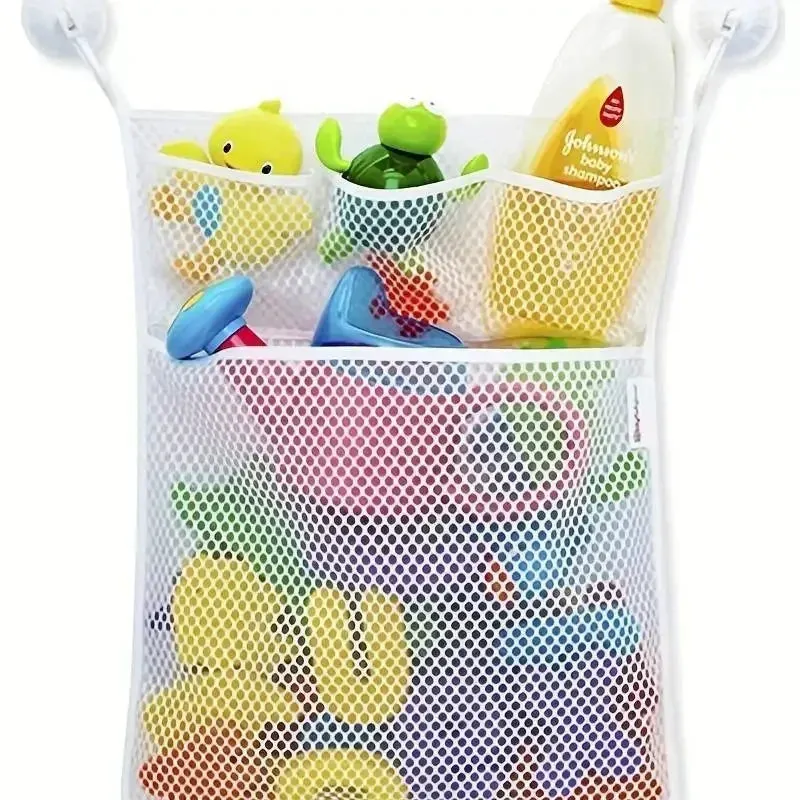 Baby Bathroom Mesh Bag Shower Bath Toys Storage with Strong Suction