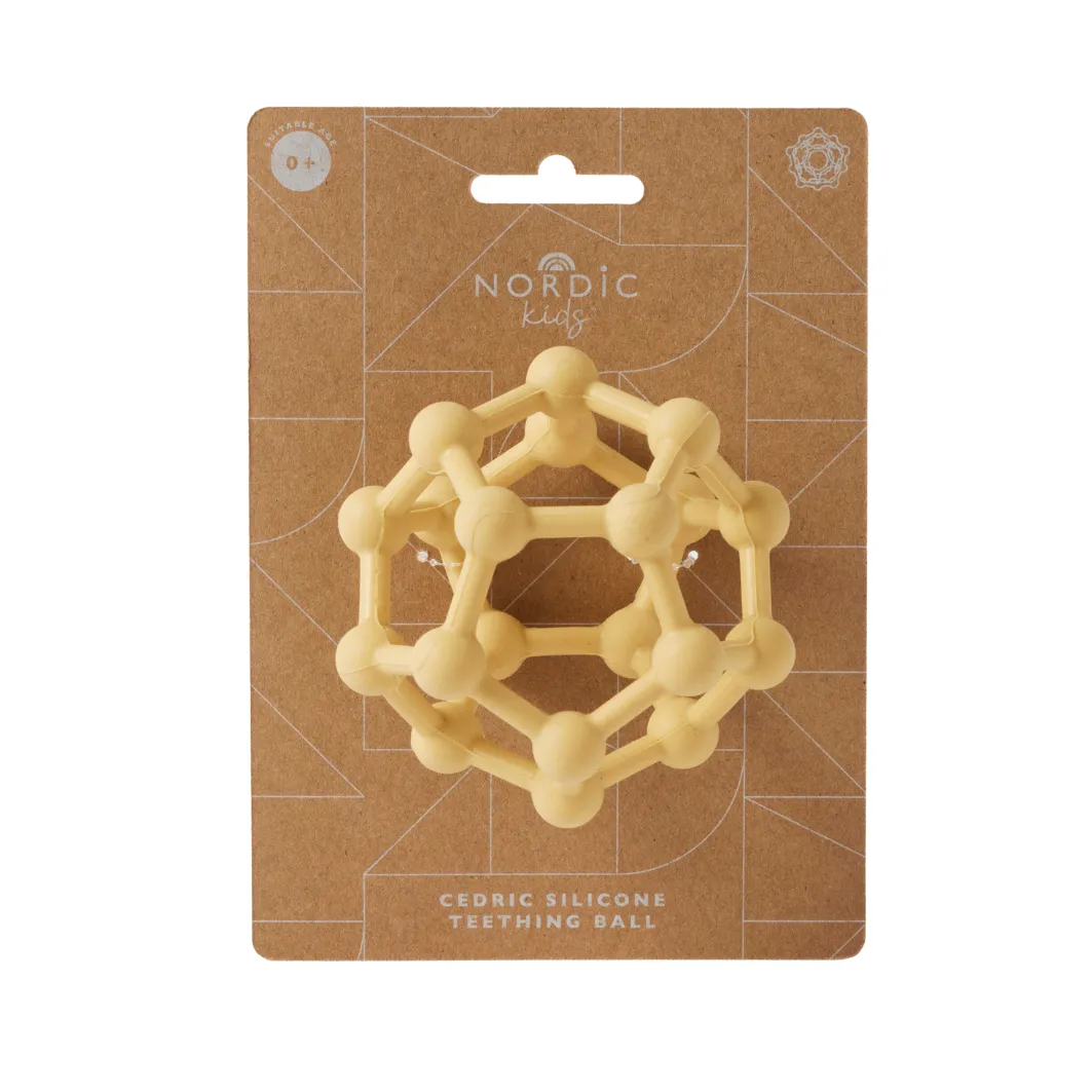 Cedric Silicone Teething Fidget Ball (Lemon)