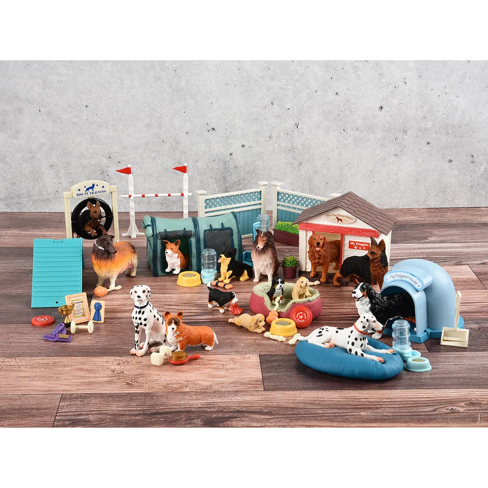 Dog Academy Training & Agility Playset | 50 Pc. Set with Realistic Dog Figures