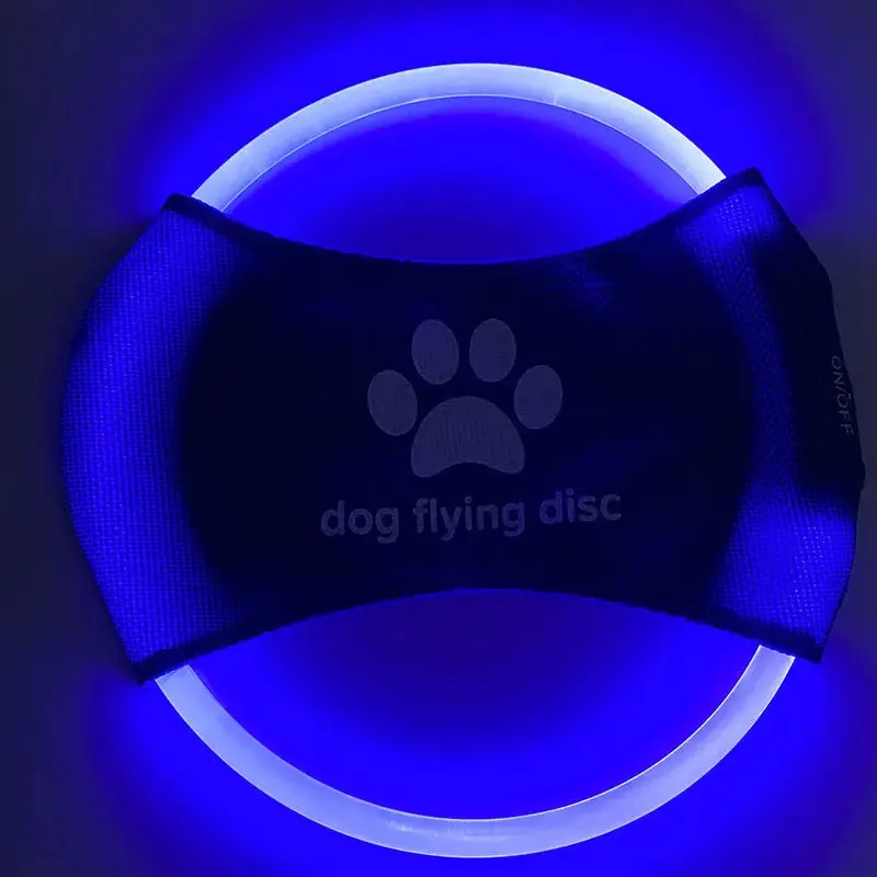 Dog Toys Flying Discs Frisbee Light Glowing LED Luminous