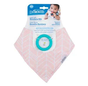 Dr Brown's Bib Teething Bandana - Pink