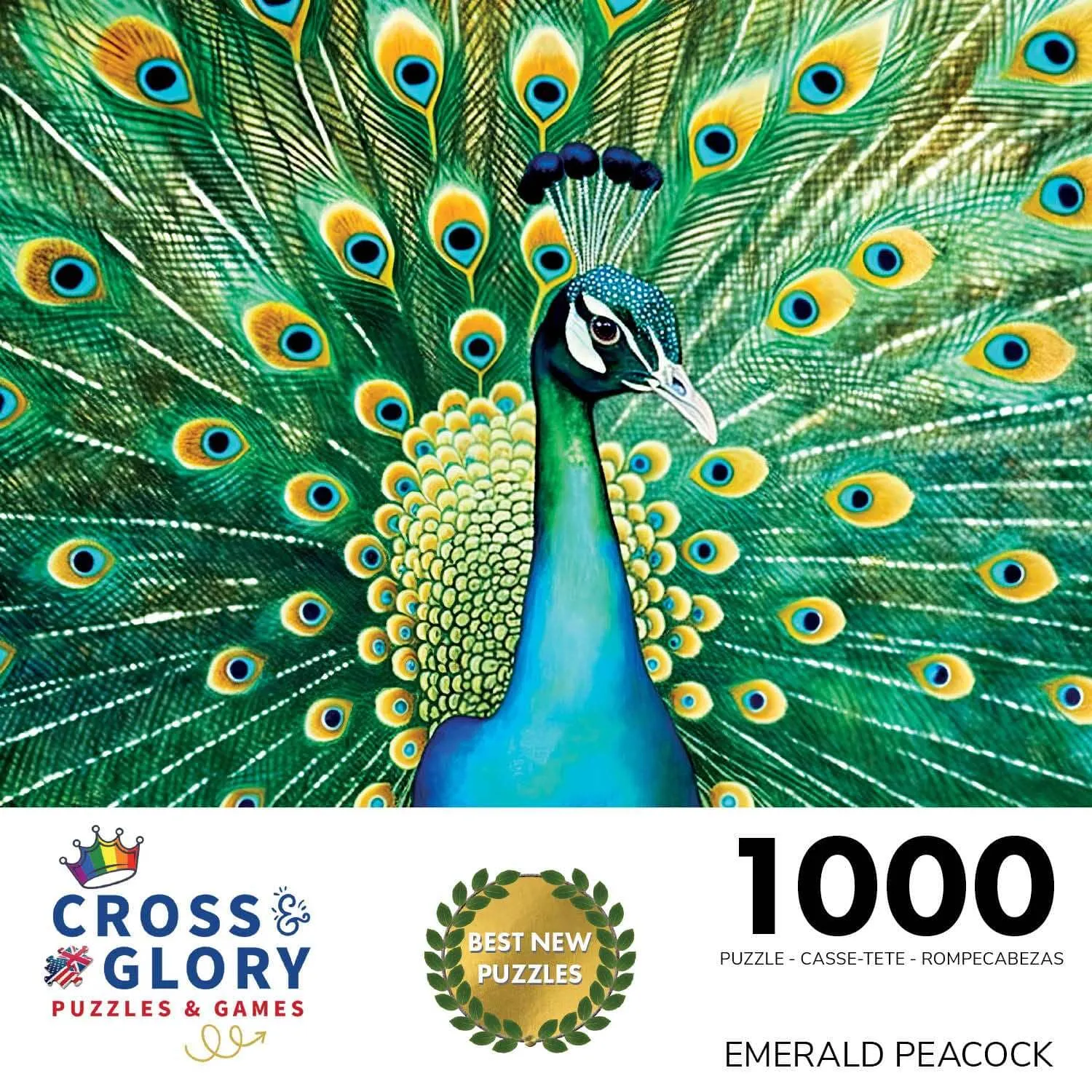 Emerald Peacock - 1000 Piece Jigsaw Puzzle