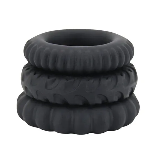 Everyday Sexy Strong Silicone 3 Piece Cock Ring Set