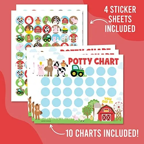 Farm Animals Potty Training Chart | Sticker Charts | Early Education