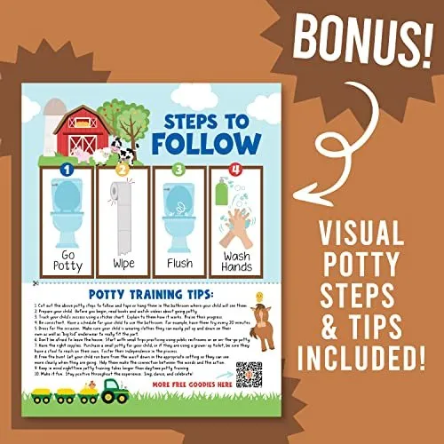 Farm Animals Potty Training Chart | Sticker Charts | Early Education