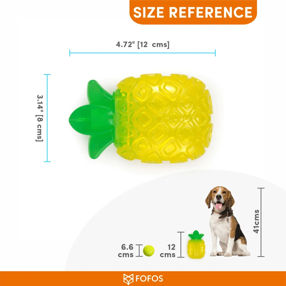 Fofos Jelly Pineapple Squeaky Chew Toy for Dogs