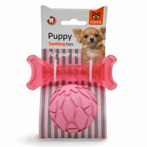 Fofos Milk Bone & Ball Toy for Dogs (Pink)