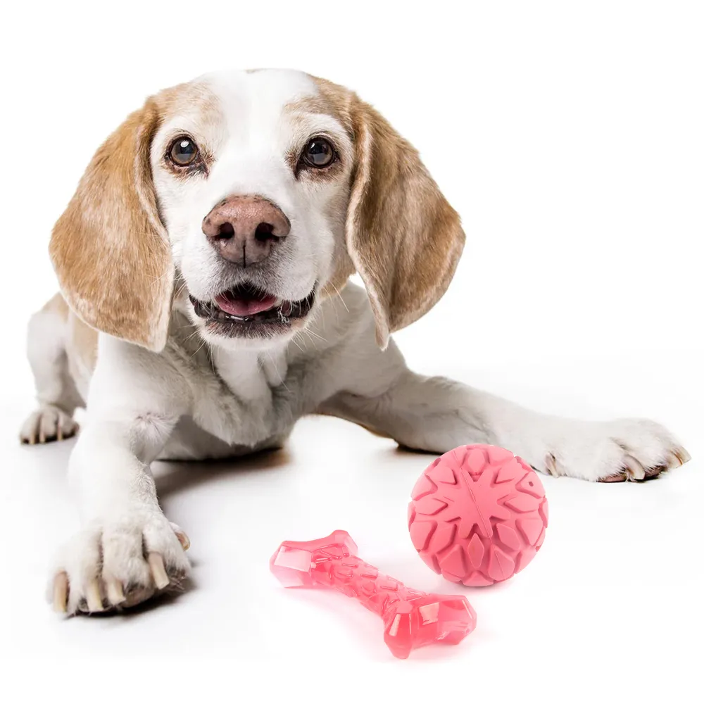 Fofos Milk Bone & Ball Toy for Dogs (Pink)