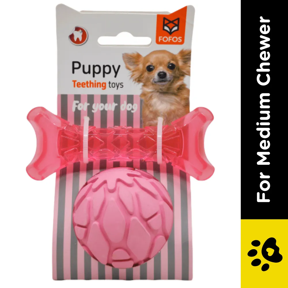 Fofos Milk Bone & Ball Toy for Dogs (Pink)