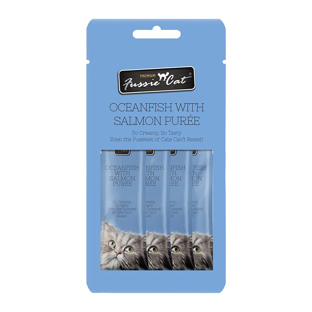 Fussie Cat Grain Free Treats Oceanfish with Salmon Puree 56g