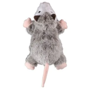 GoDog Flatz Opossum Squeaky Plush Dog Toy, Large