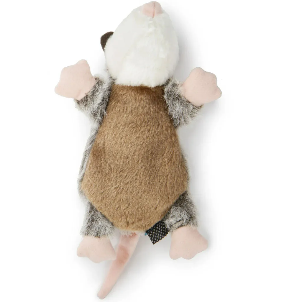 GoDog Flatz Opossum Squeaky Plush Dog Toy, Large