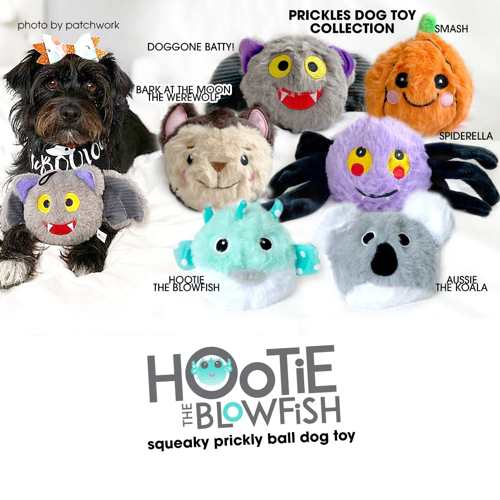 Hootie Blowfish Rough Play Squeaky Ball Dog Toys for Small Medium Dogs