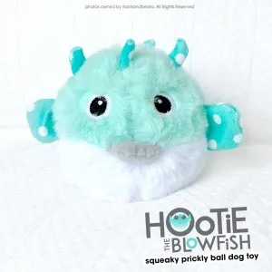 Hootie Blowfish Rough Play Squeaky Ball Dog Toys for Small Medium Dogs