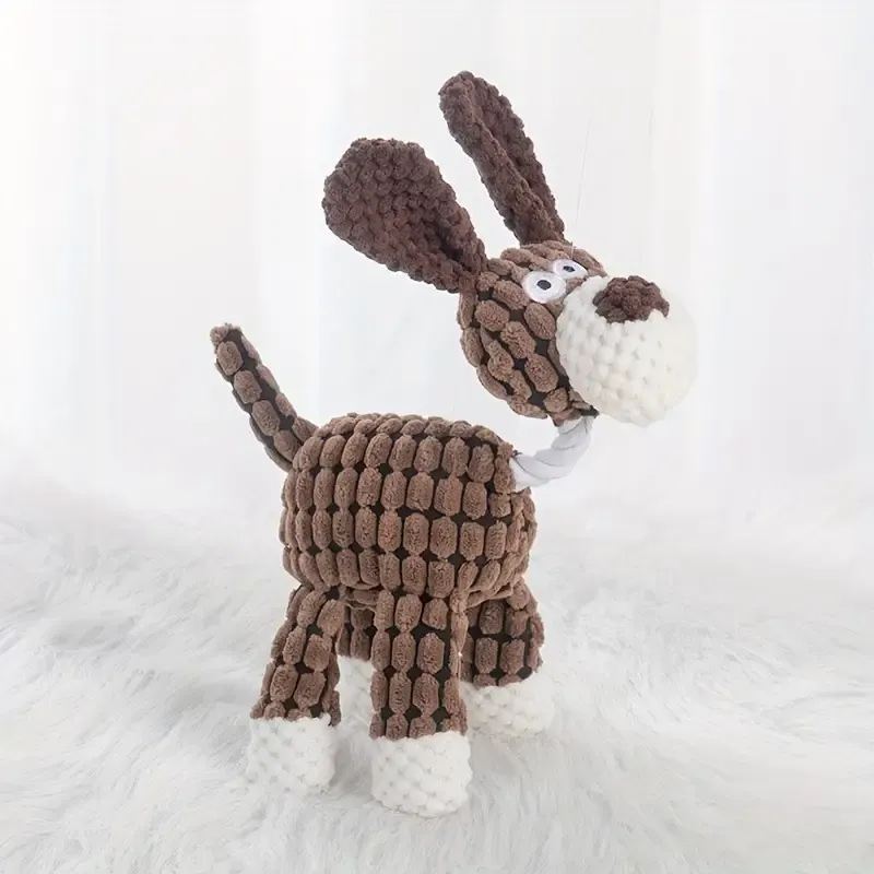 Interactive Plush Chew Toy - Donkey & Dog Styles