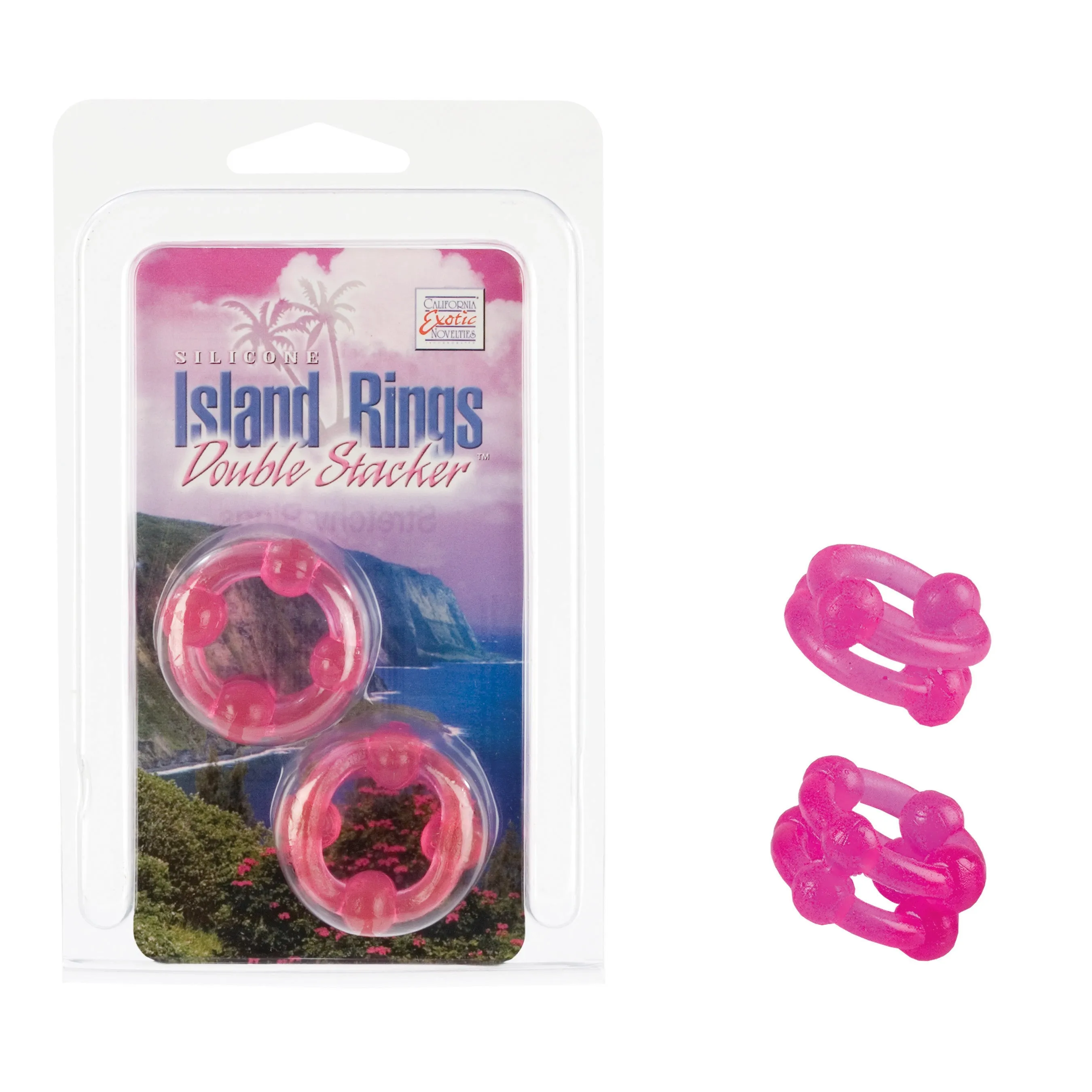 Island Rings Double Stackers - Pink