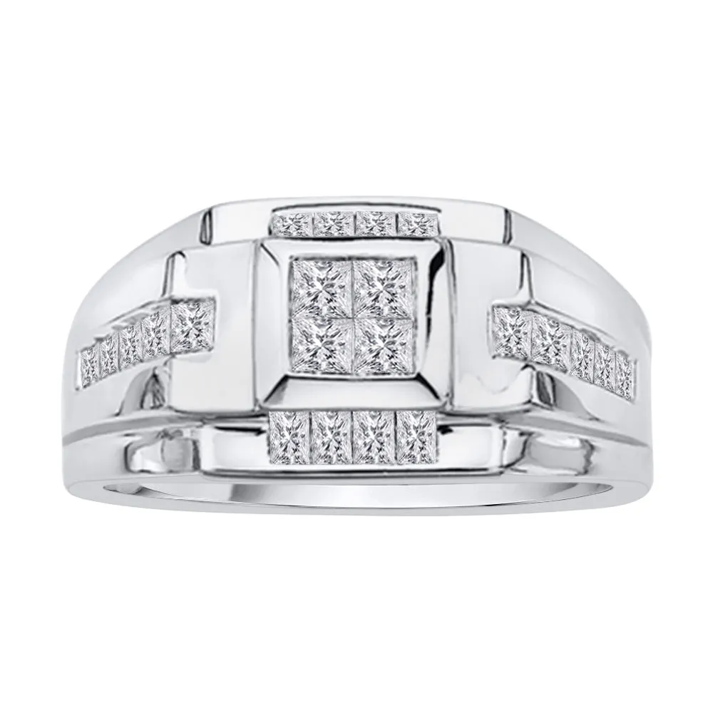 KATARINA Princess Cut Diamond Men's Ring (1 cttw)