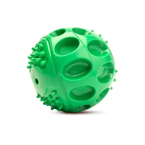 Kibbo Non Toxic Squeaky Rubber Ball Chew Toy for Dogs and Cat (Green)