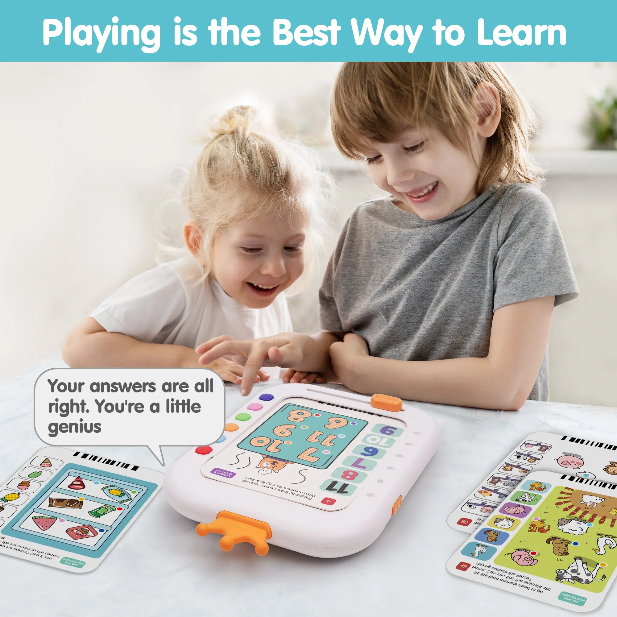 Kids Learning Tablet Toy, Toddler Educational Flash Card