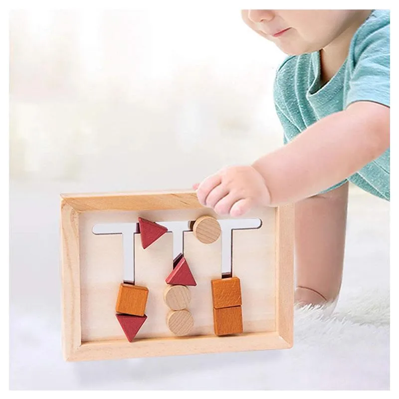 Kids Wooden Shape Matching Training Board Toy WT-11