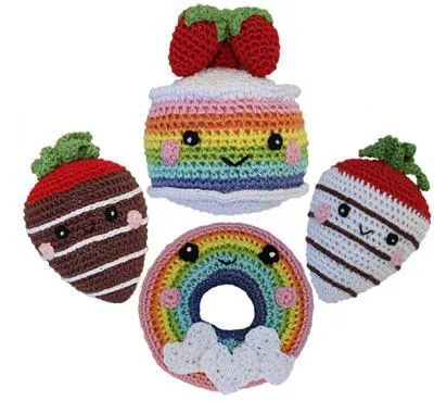 Knit Knacks Sweet Tooth Collection Organic Cotton Small Dog Toy