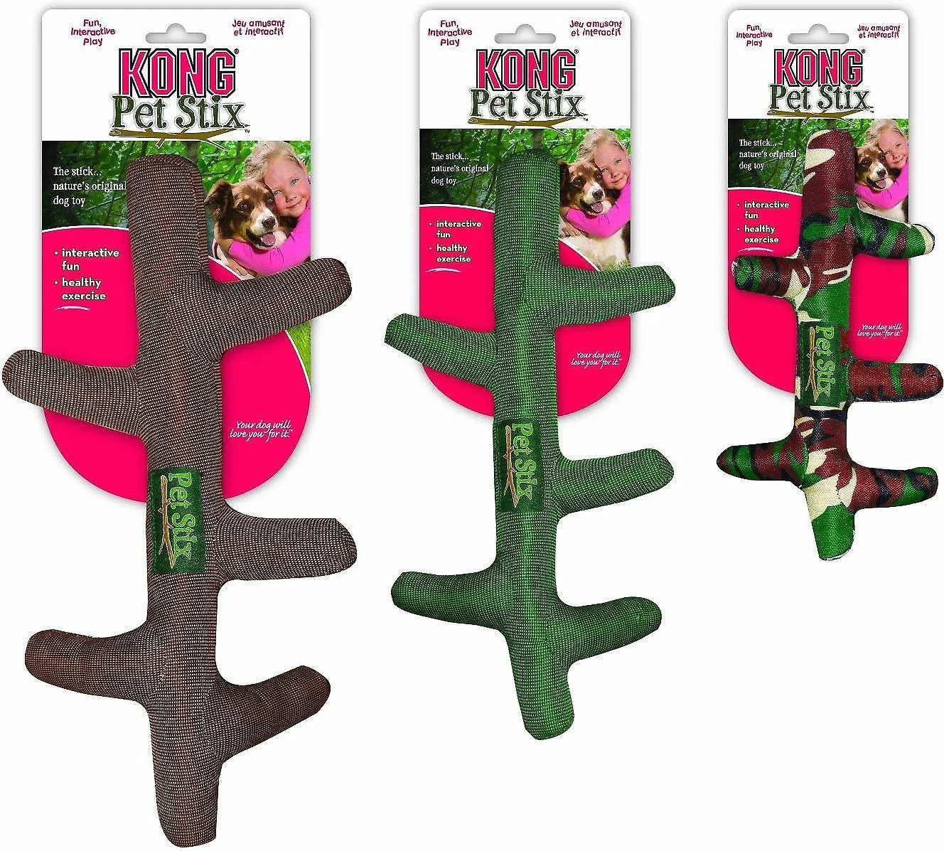 Kong Pet Stix Dog Toss & Chew Toy: 2 Sizes, Choose Color