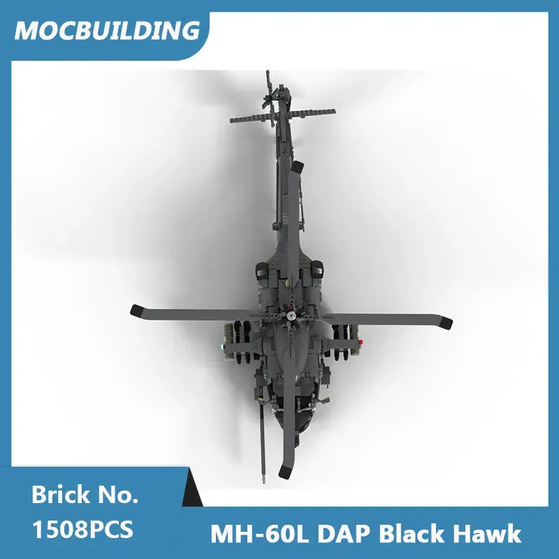 MOC NON  MOC MOC Building Blocks MH-60L DAP Black Hawk Airaft Model DIY Assembled Bricks Educational Creative Toys  Kids  1508PCS