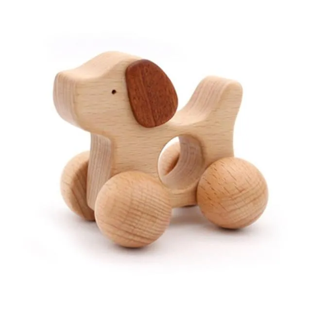 Montessori Educational Wooden toy 3D Puzzle Wooden Animal Sensory Spinning Top Training Early Intellectual Learning Toy