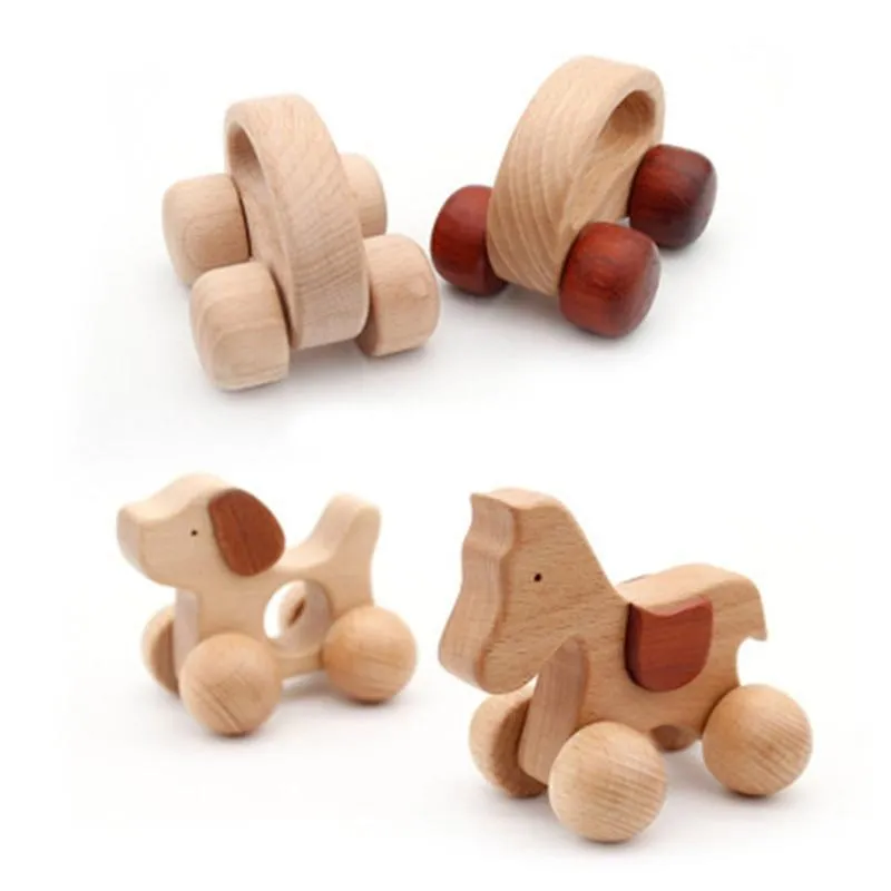 Montessori Educational Wooden toy 3D Puzzle Wooden Animal Sensory Spinning Top Training Early Intellectual Learning Toy