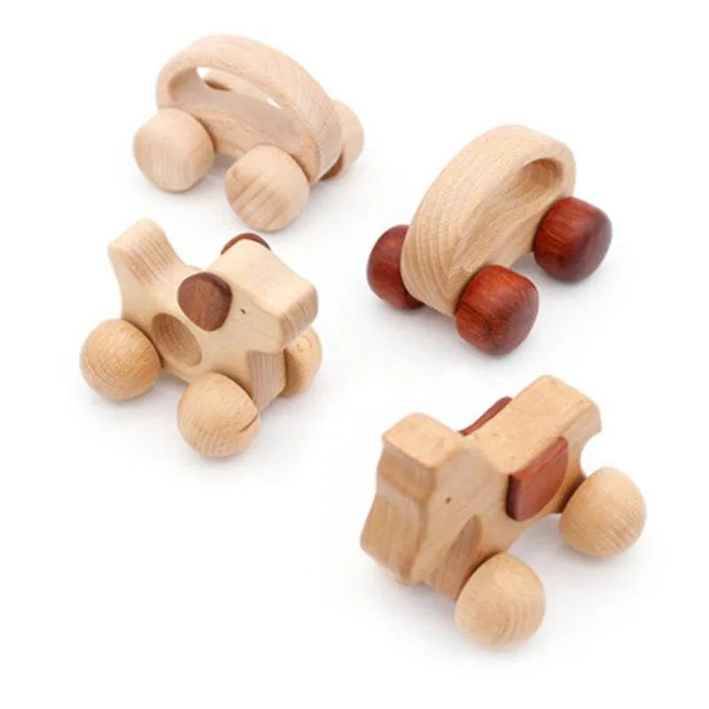 Montessori Educational Wooden toy 3D Puzzle Wooden Animal Sensory Spinning Top Training Early Intellectual Learning Toy