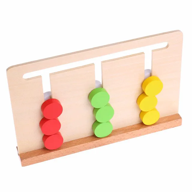 Novelty baby wooden toy Montessori Sensory Material color classification game early educational toy boy