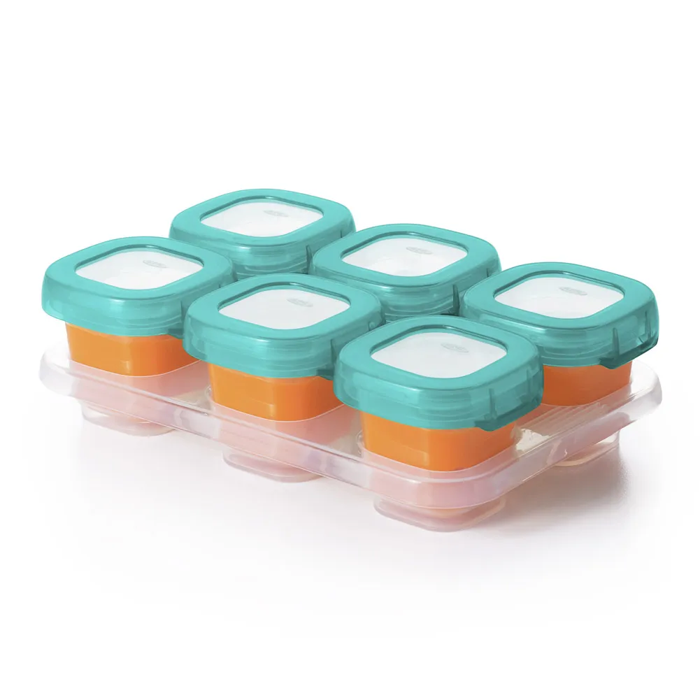 OXO Tot 6-Pack Baby Food Storage Blocks - Teal (2oz)