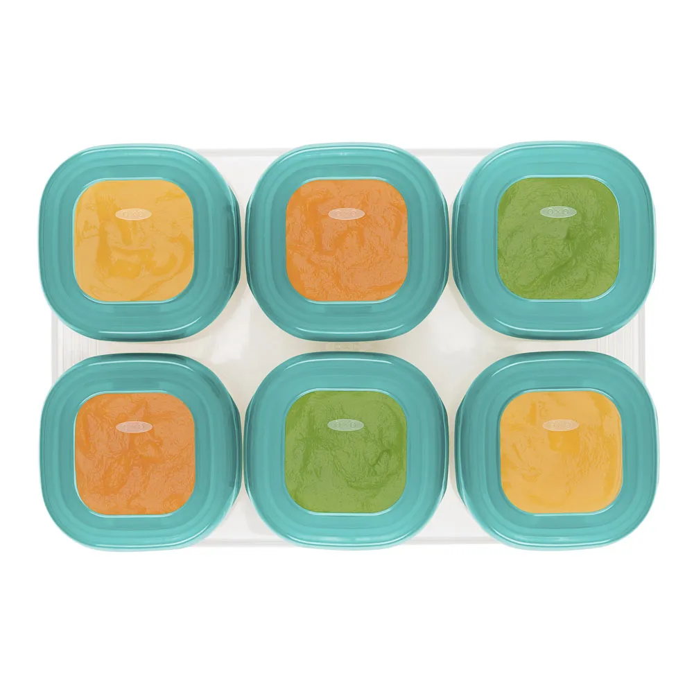 OXO Tot 6-Pack Baby Food Storage Blocks - Teal (2oz)