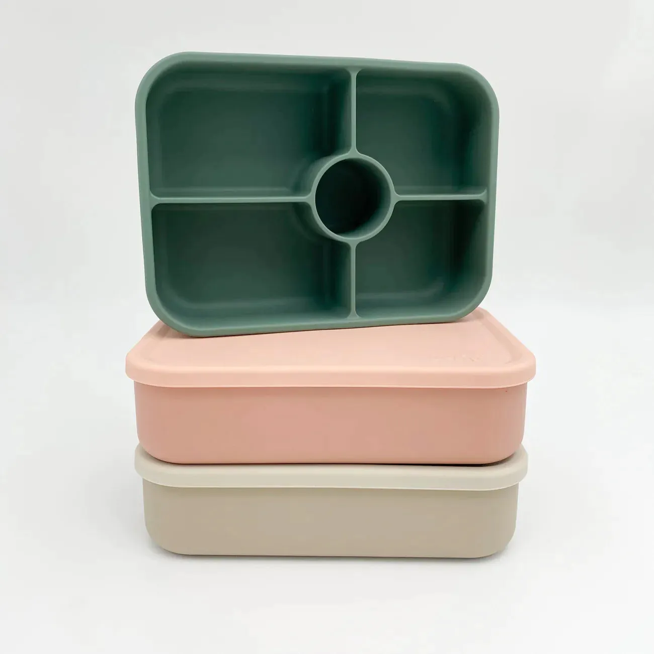 Petite Eats Large Silicone Lunchbox-  Peony/Romee