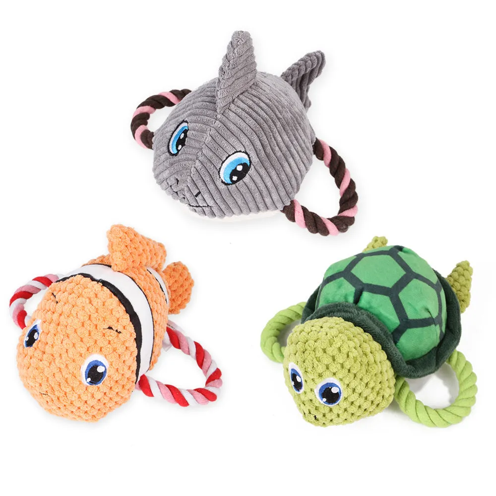 Petkin - Ocean Theme Plush Squeaky Dog Toy