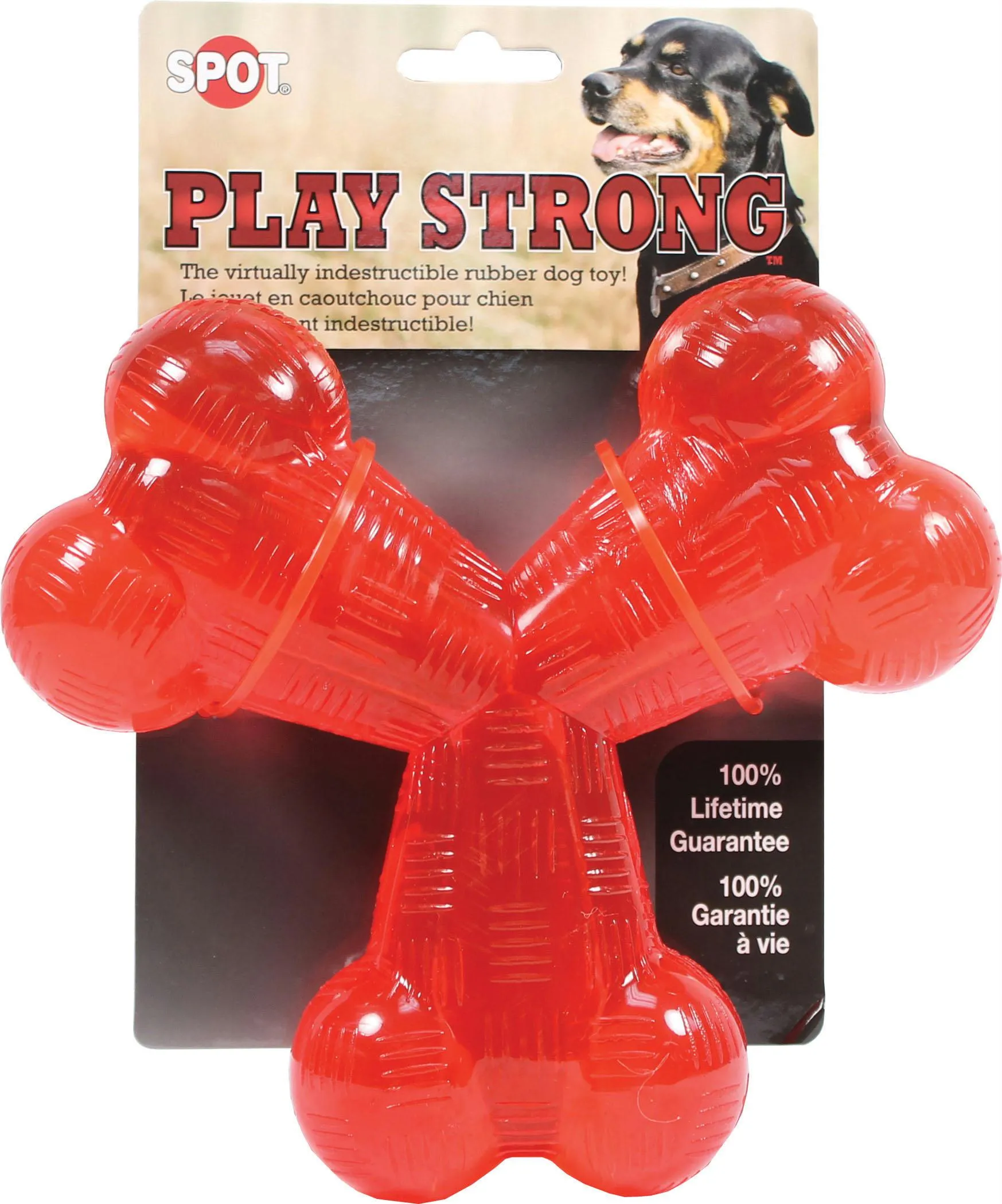 Play Strong Rubber Trident Dog Toy