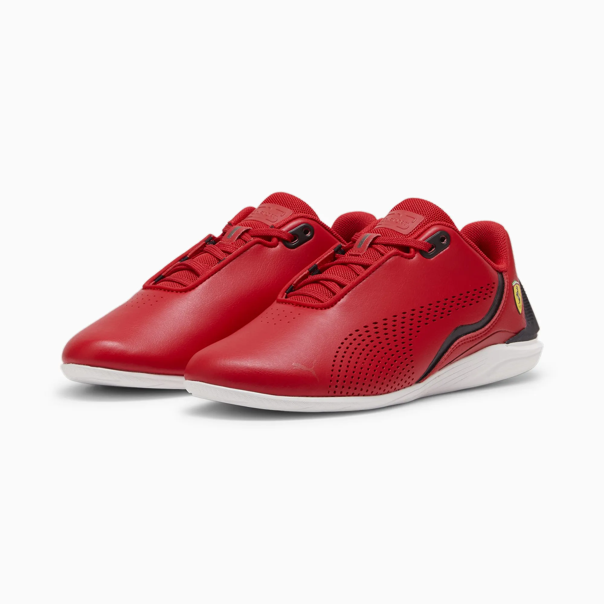 PUMA JUNIOR FERRARI CAT WHT/RED SHOE