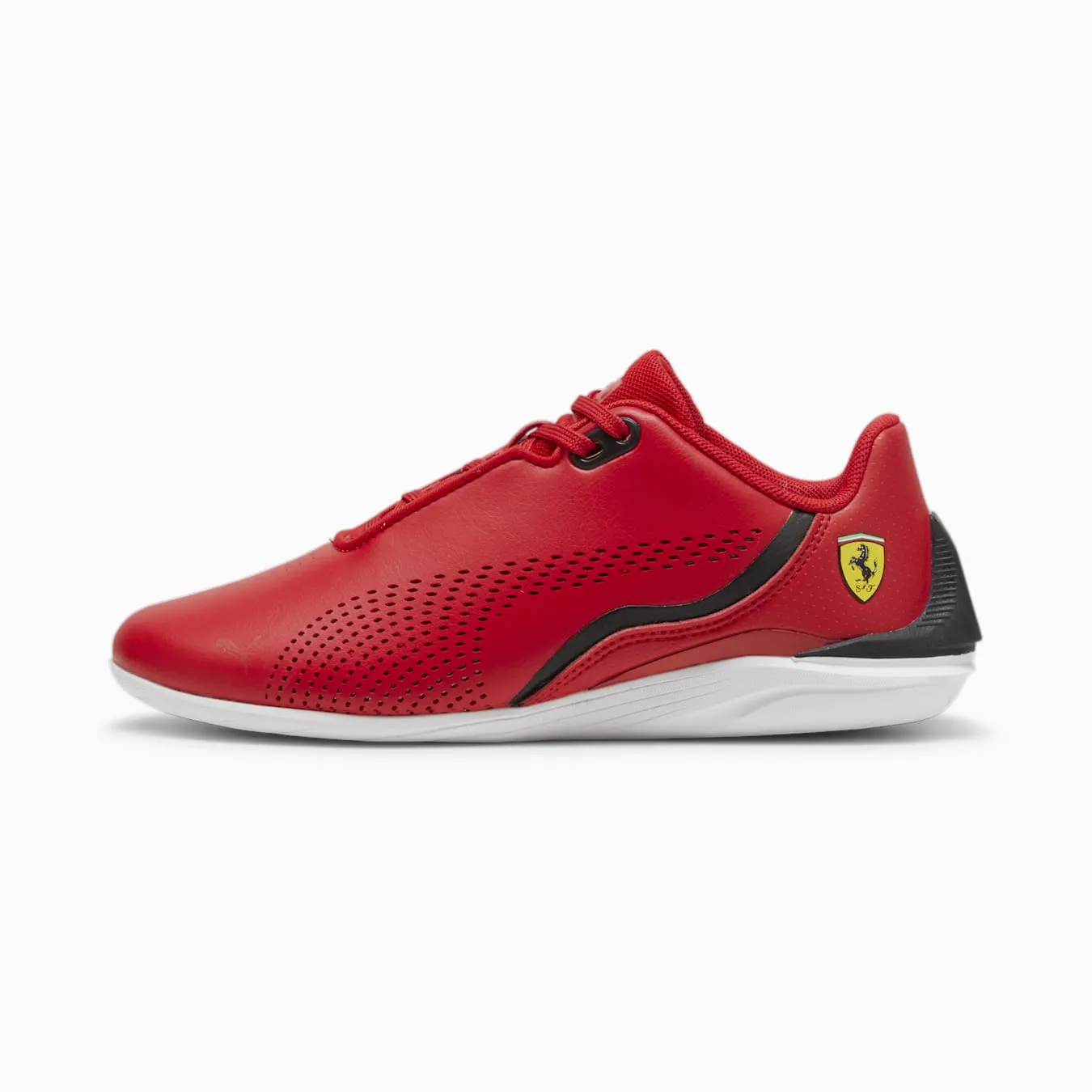 PUMA JUNIOR FERRARI CAT WHT/RED SHOE