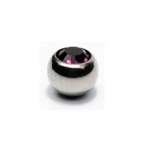 Purple Gem 5mm Belly Button Ring Ball Top