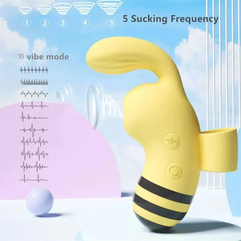 Quusvik Compact Bee-Shaped Vibrator for Women - Strong Suction & Vibration