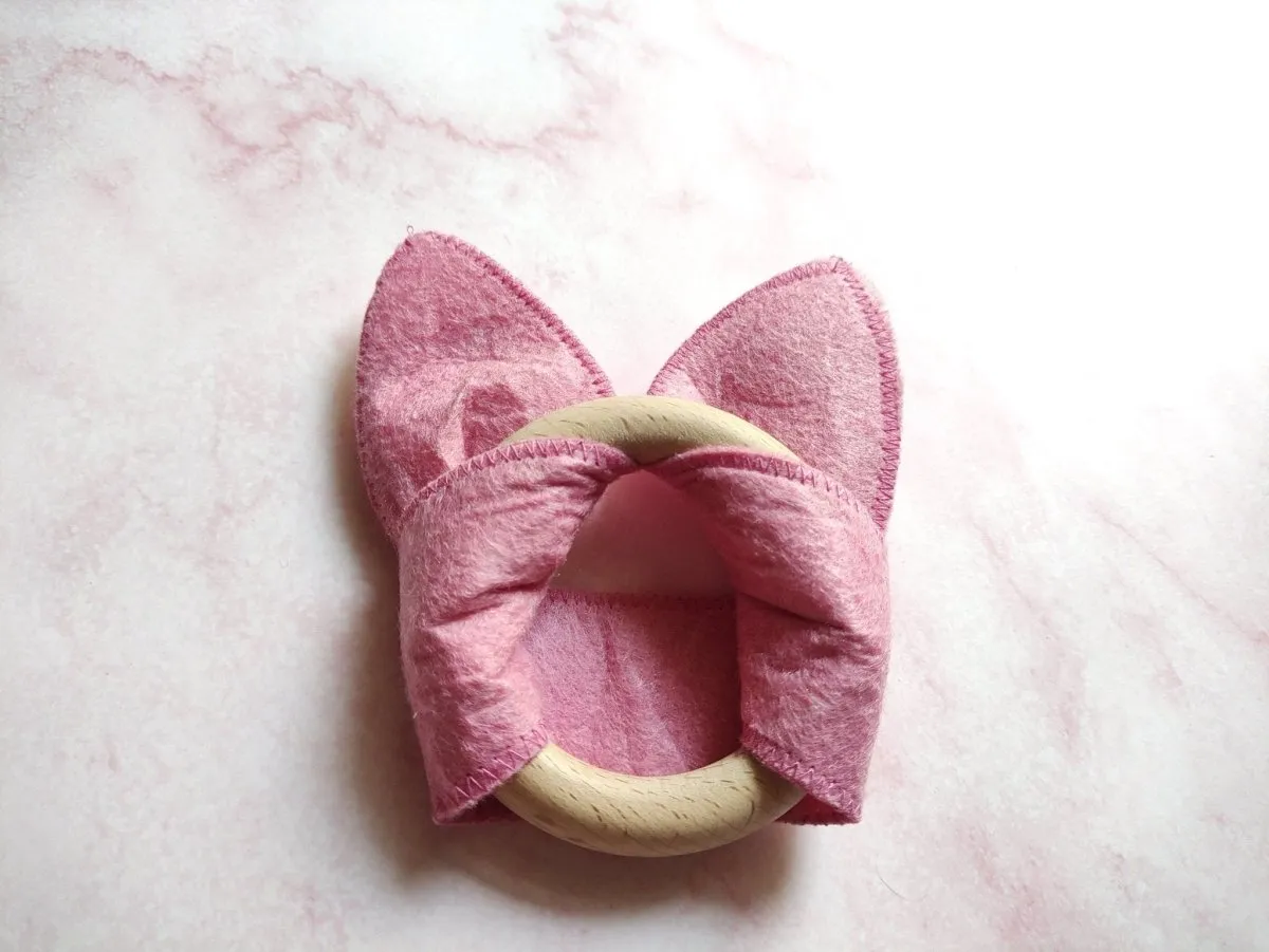 Rocking Potato Bunny Ear Teething Ring