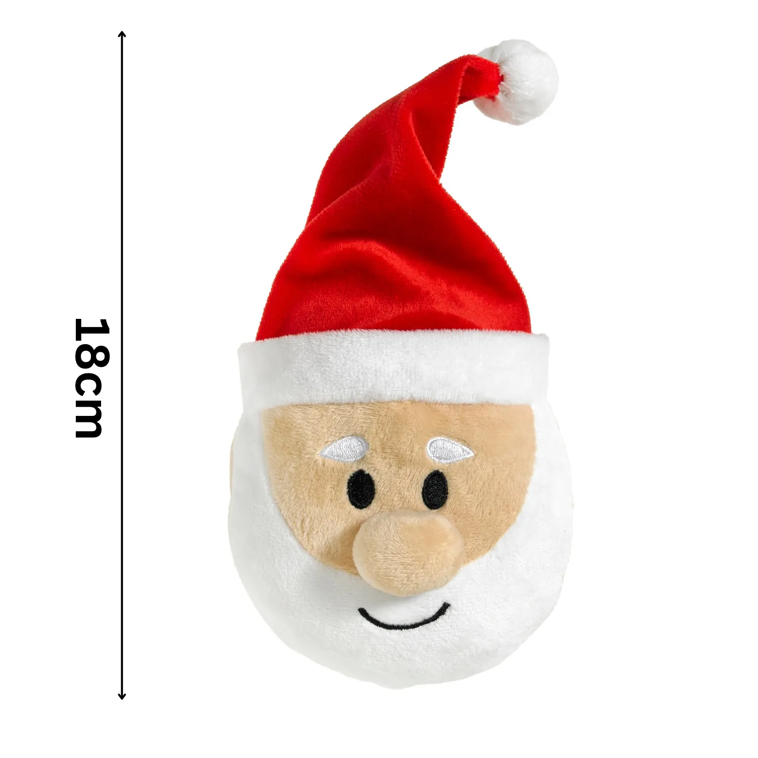 Santa Head Ball | Plush Christmas Dog Toy by Good Boy