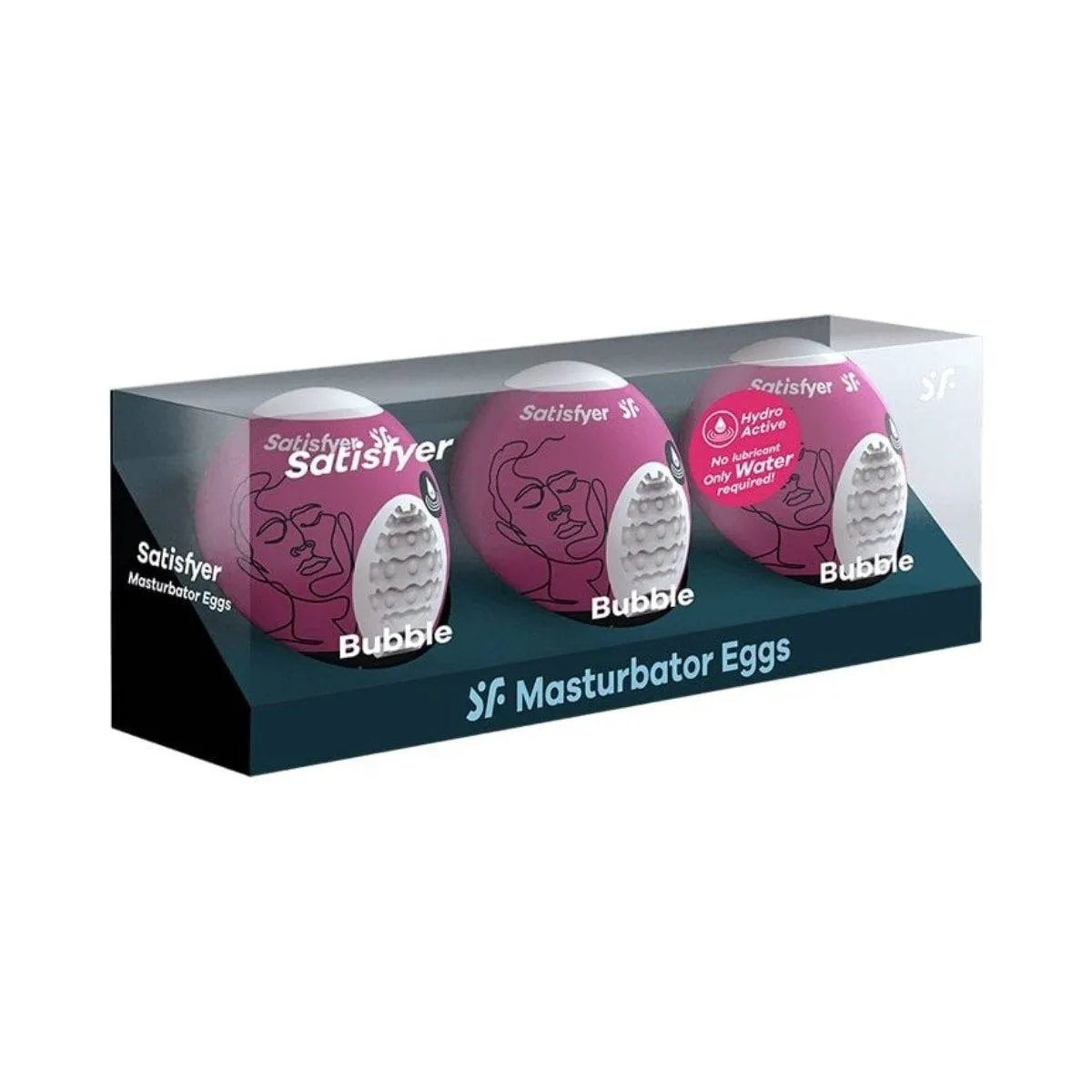 Satisfyer Masturbator Egg 3 Pack Bubble Pink