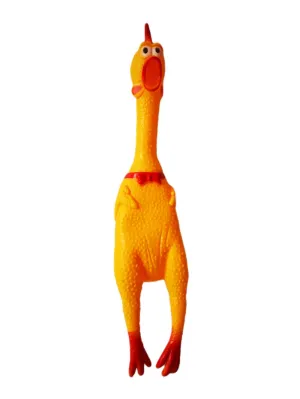 Screaming Chicken Chew Toy for Dogs - Rubber Chicken - 40cm