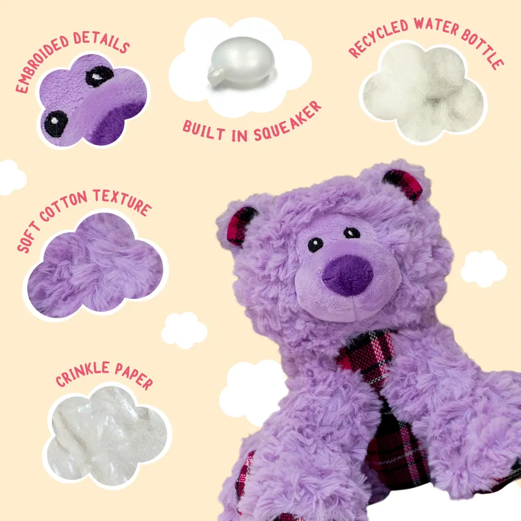 Snugarooz Bella the Bear Tough & Durable Soft Squeaky for Chewers Dog Toy