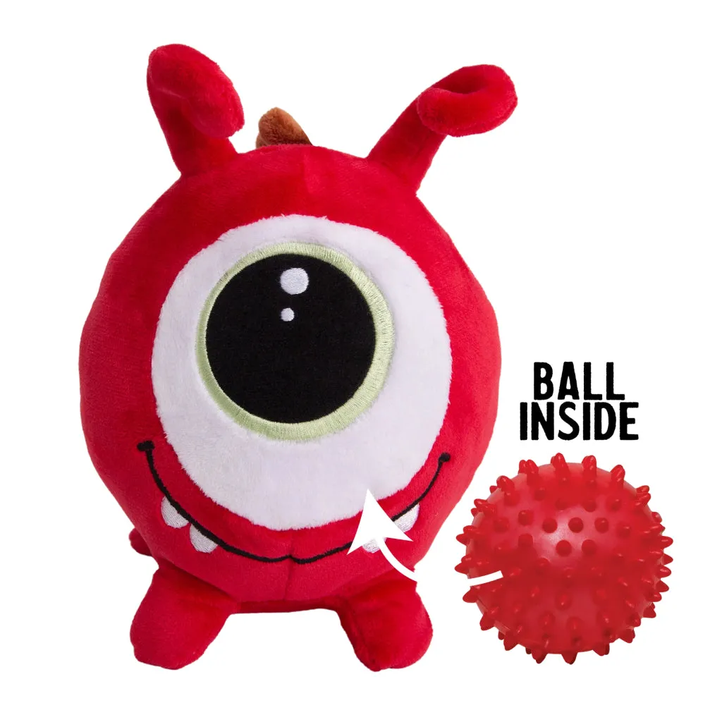 Snugarooz Just Jeff the Monster 2-in-1 Plush with Hidden Ball Dog Toy