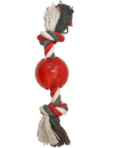 SPOT - Play Strong Rubber Ball with Rope Red Mini - 2.25 Inch