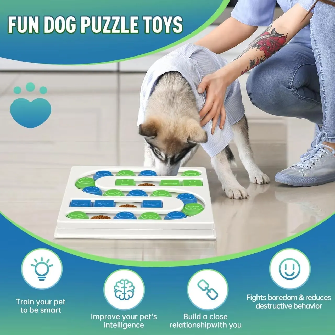 Treat Puzzle Feeder Toys for Dogs