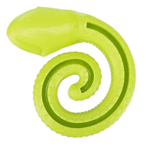 TRIXIE Snack Snake Coiled, Treat Activity Rubber Dog Toy